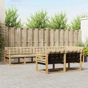 Set di divani da esterno 8 pz Bianco e Beige 3388795