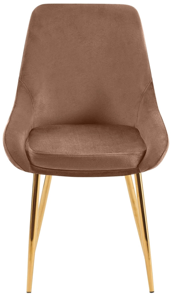 Set di 2 sedie da pranzo Elmira velluto oro 5