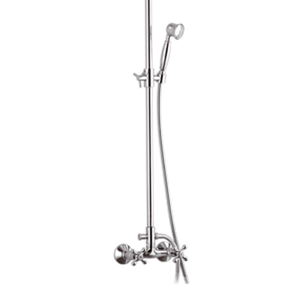 Rubinetto doccia con colonna saliscendi, doccetta e soffione - serie liberty