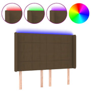Testiera | Testata a LED MarroneScuro147x16x118/128cm inTessuto