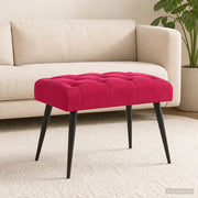 Panchina con bottoni imbottiti Rosso Vino 60 x 40 x 45 cm 42038548