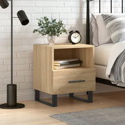 Comodino-Tavolino da notte Rovere Sonoma 40x35x47,5 cm in Legno Multistrato 728490