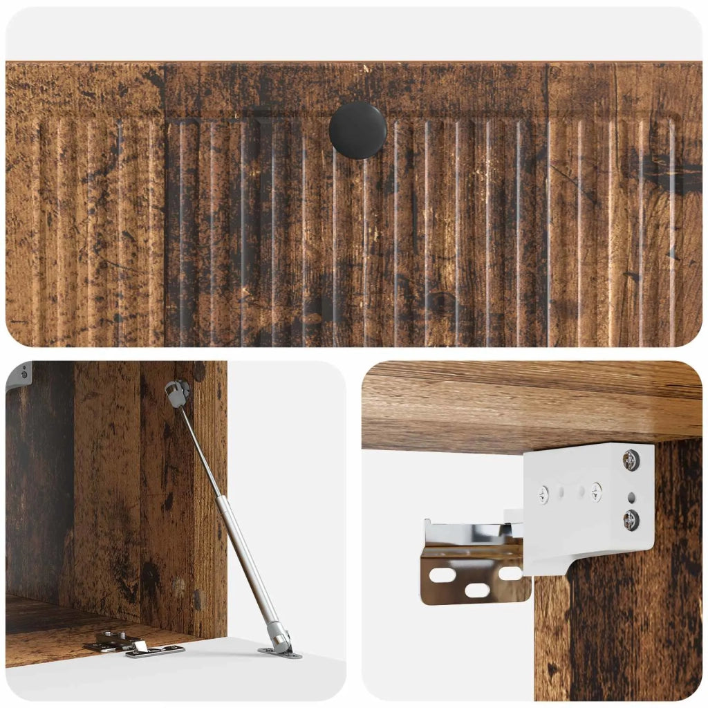 Mobile Porta TV da Muro Legno antico 78,5 x 41 x 30 cm