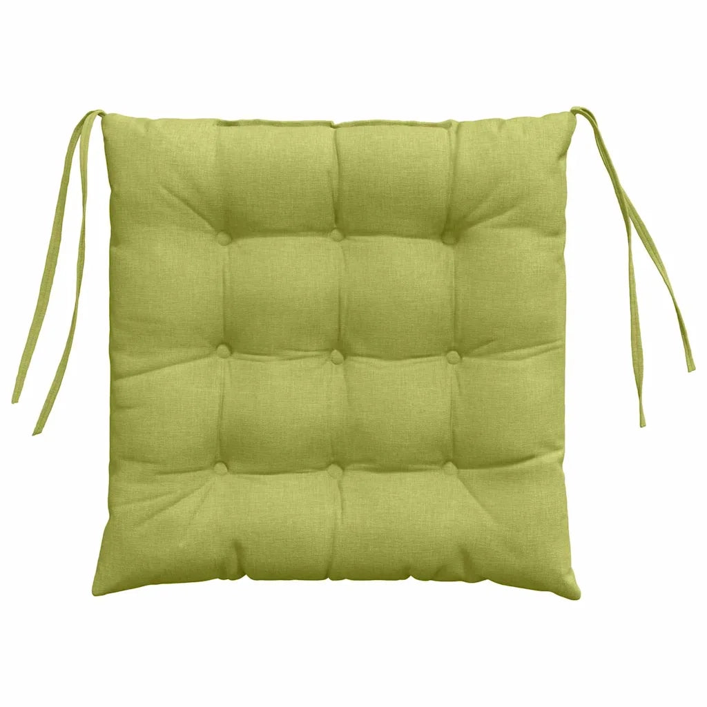 Cuscini per Seduta 4 pcs Verde chiaro 40 x 40 x 6 cm Tessuto 42015156