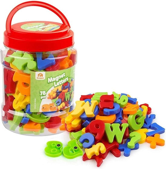 Magneti per frigorifero - Alfabeto da A a Z per bambini Magneti educativi per Preschool ABC Learning (Pacco di 78) (WK 02131)