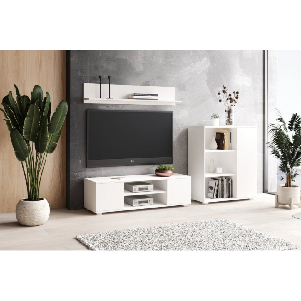 Mensola da parete Shelf 100 cm in bianco opaco