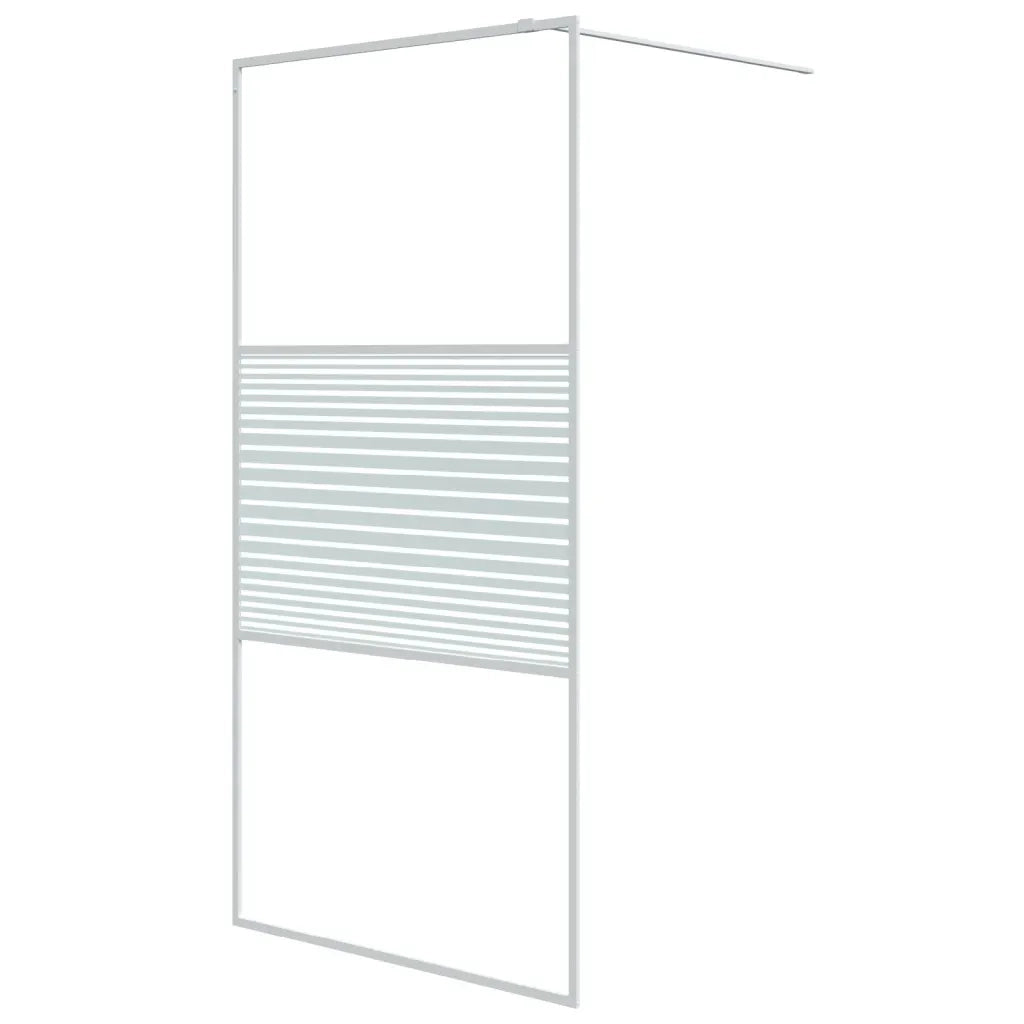 Parete Doccia Walk in Bianca 100x195 cm Vetro Trasparente ESG cod mxl 48640