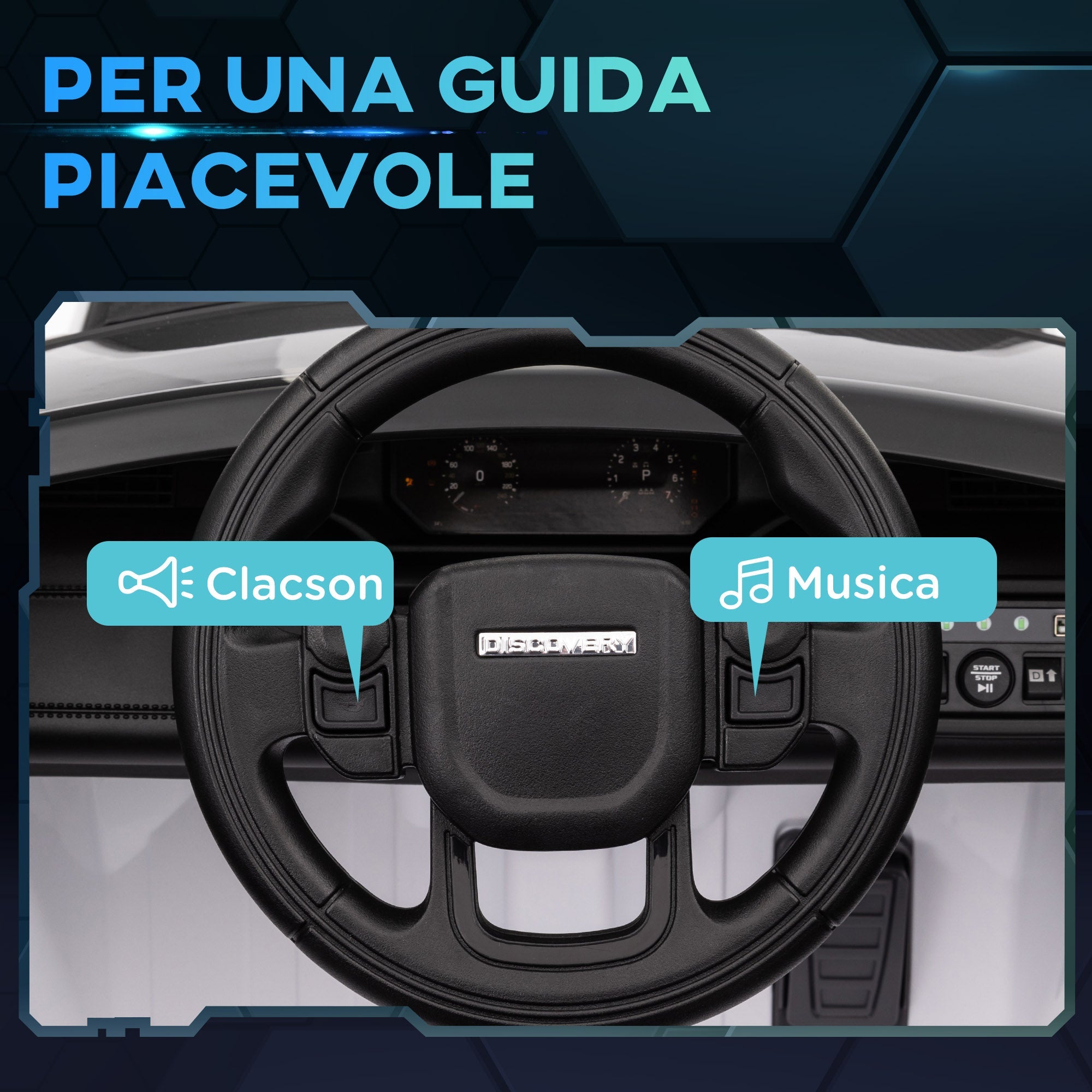 Macchina Elettrica per Bambini con Licenza Land Rover Discovery Sport 106x65,5x51 cm Bianco