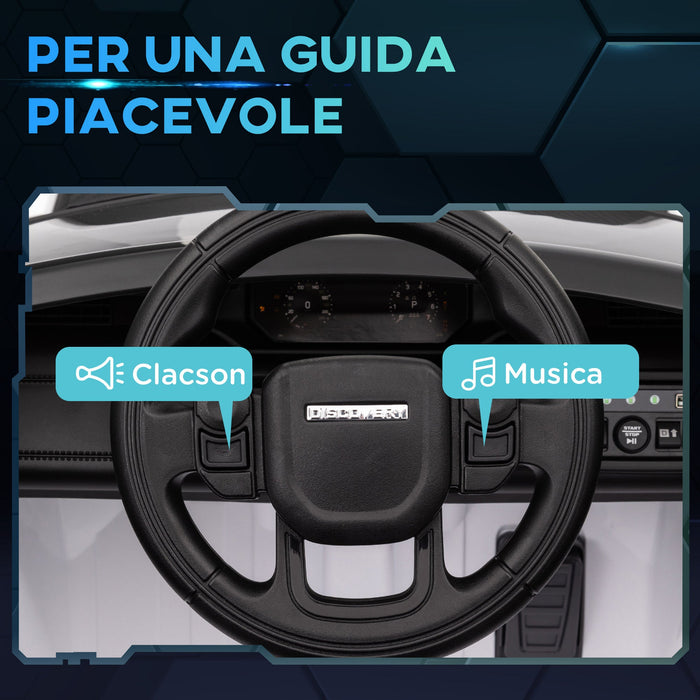 Macchina Elettrica per Bambini con Licenza Land Rover Discovery Sport 106x65,5x51 cm Bianco
