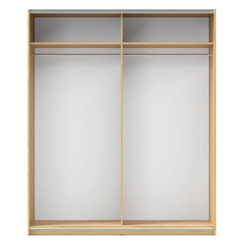 Armadio 2 ante scorrevoli rovere con specchio Zegna 170x59.2x205H