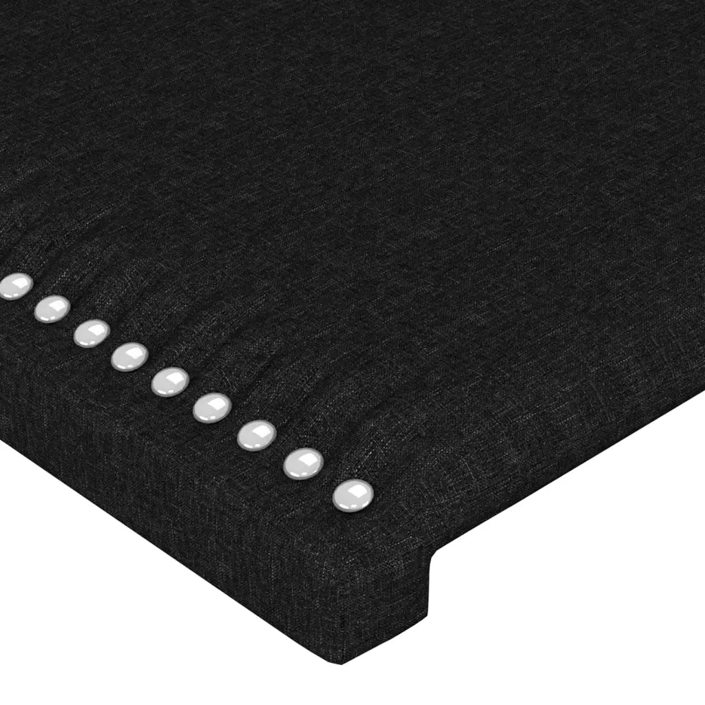 Testiera ad Orecchio-Testata con Orecchie Nera 147x16x118/128 cm in Tessuto 737597