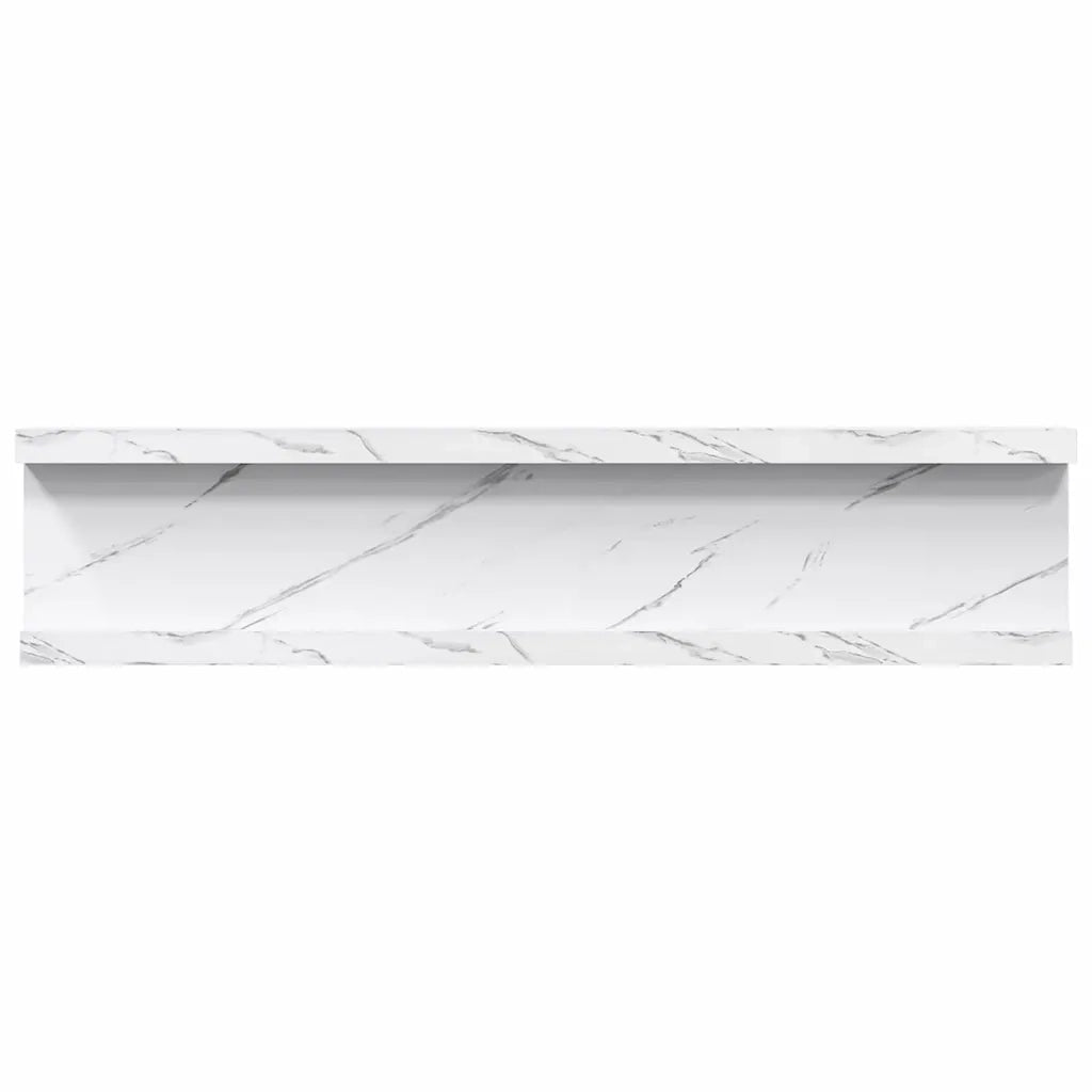 Scaffale da parete 2 pcs Marmo Bianco 40 x 9 x 3 cm 42020021