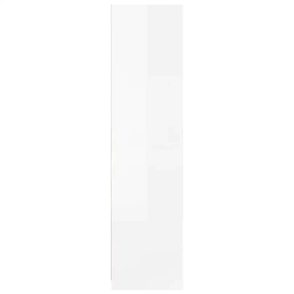 Armadio Bianco Lucido 100x50x200 cm in Legno Multistrato 800231