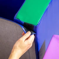Set da Gioco per Bambini 12-36 Mesi da 7 Blocchi Multicolore in PU e EPE, 170x130x40 cm