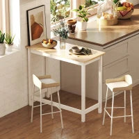 Tavolo da bar, Finitura in Rovere, compatto, Spazio per 2 persone, Legno Naturale+Bianco