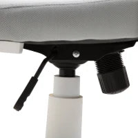 Sedia da Ufficio con Funzione Dondolo, Poltrona Presidenziale in Tessuto Altezza Regolabile e Seduta Girevole, 63x63x117-127 cm, Grigio