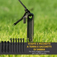 Babbo Natale Gonfiabile con Luci LED Bianche e Gonfiatore Incluso, 146x77x238 cm