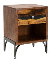 Comodino Mustang Cm 44X40X60 (Legno Di Acacia Nilotica)