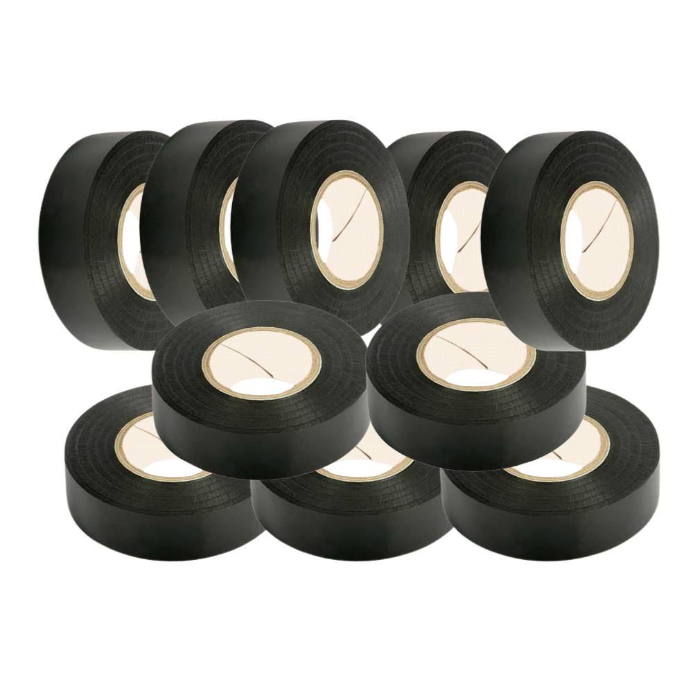 Kit nastro isolante in pvc autoestinguente multicolore per impianti sicuri *** colore nero, dimensioni 19 mm x 25 mt ...