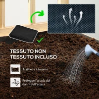 Fioriera da Esterno in Legno di Abete con Grigliato e Fori di Drenaggio, 90x43x150 cm