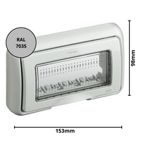 Bticino matix placca ip55 autoportante 4 posti grigio 25604