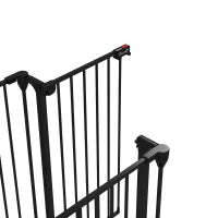 Cancelletto per Cani Taglia Media a 3 Pannelli con Doppio Sistema di Blocco, 206x90cm, Nero