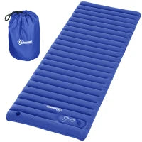 Materasso Gonfiabile Singolo con Pompa a Pedale Incorporata, in Plastica 190T, 195x70x10 cm, Blu