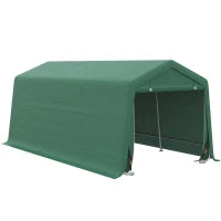Tenda per Auto con Struttura in Acciaio Zincato, Copertura in Resistente PE ad Alta Densità 180 g/m² Impermeabile ed Anti-UV, 6 x 3 m, Verde