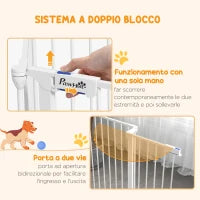 Cancellino per Cani Taglia Media Pieghevole e Modulabile in Metallo e Plastica, 123x102x90 cm, Bianco