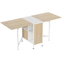 Tavolo Multiuso Design Pieghevole con 4 Scompartimenti 169 × 60 × 75cm