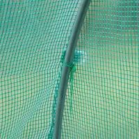 Telo per Serra in PE con 6 Finestre, Porta Avvolgibile e Bordi Interrati, 3x2x2 m, Verde