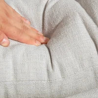 Sedia da ufficio senza braccioli, sedia da scrivania comoda con sedile imbottito e altezza regolabile, Bianco crema