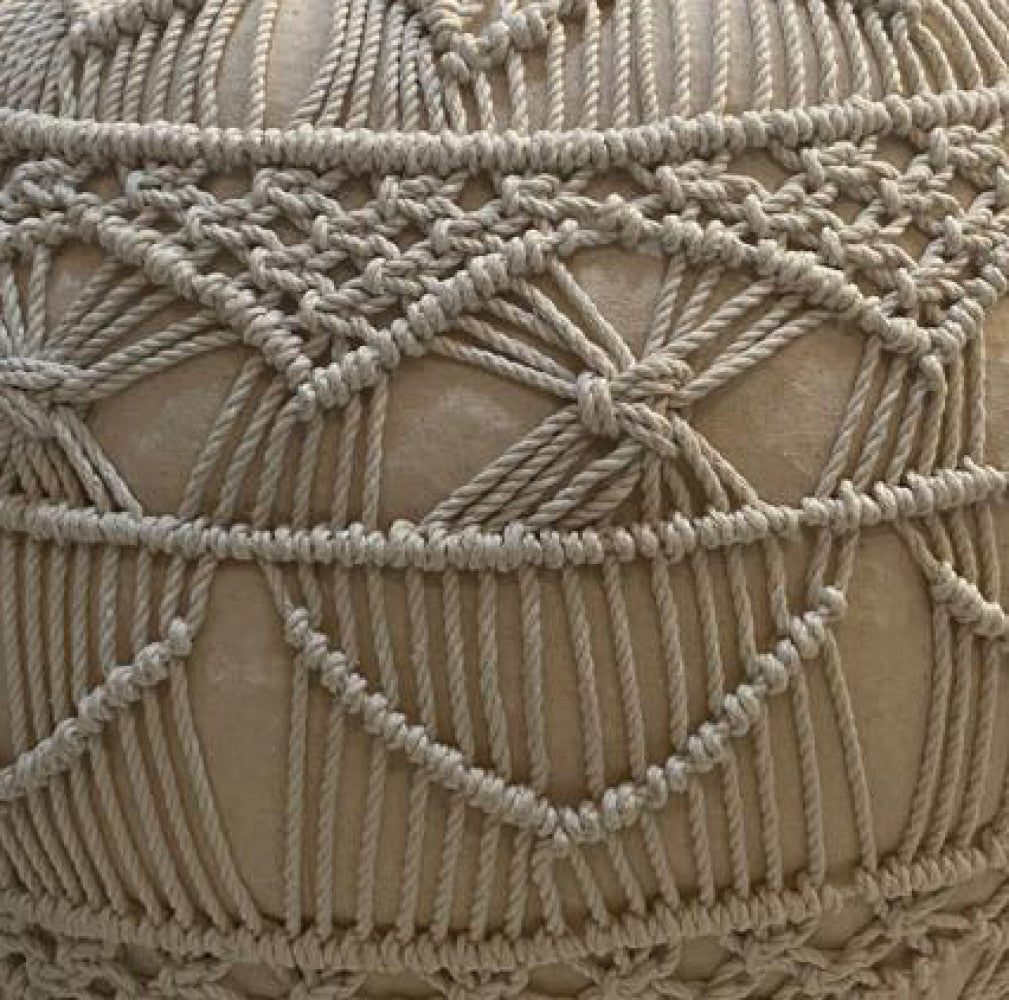 POUF MARRONE IN COTONE BODRUM
