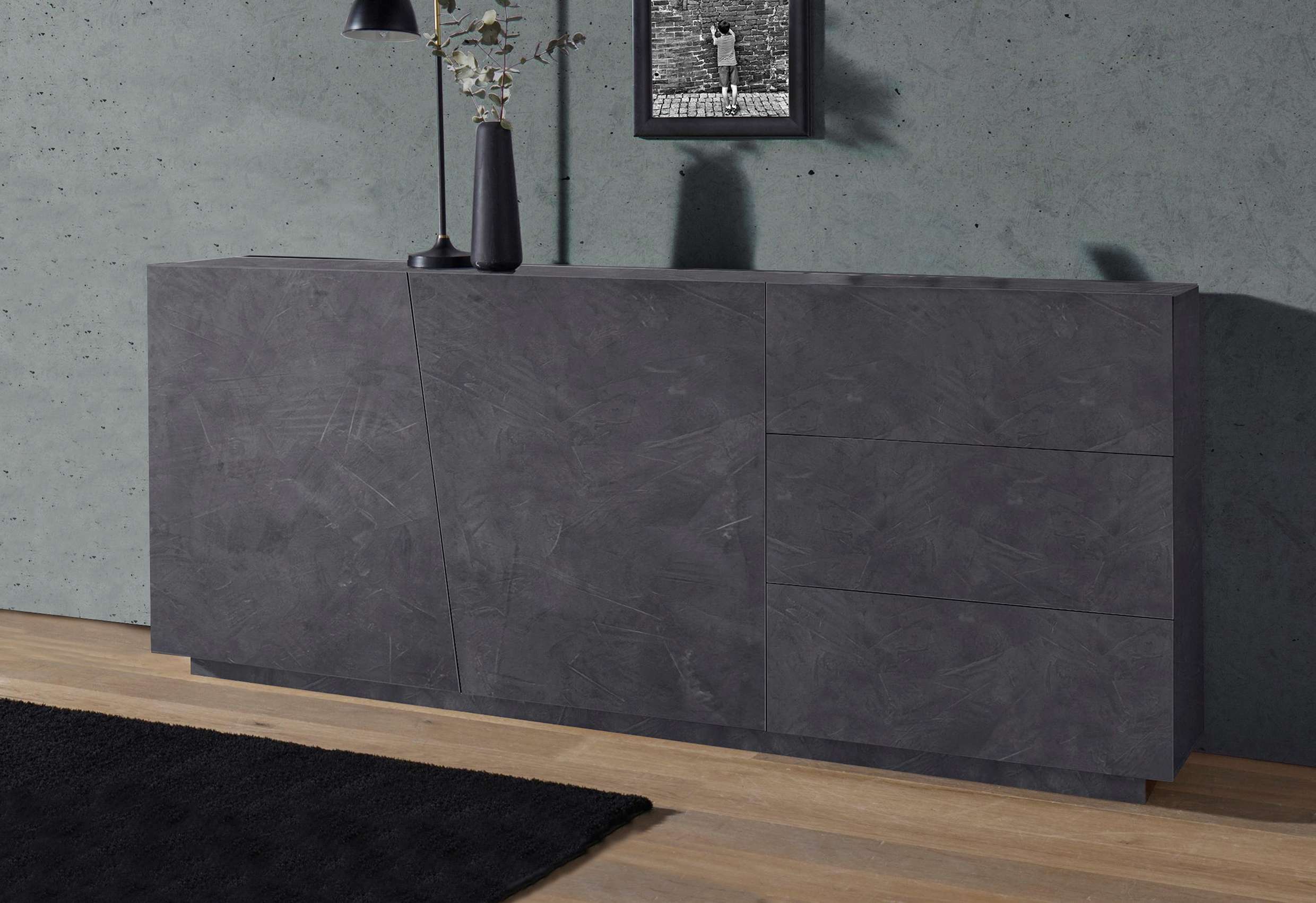 Mobile VEGA L 180 x H 86 x P 43 cm grigio ardesia