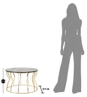 Tavolo Da Caffe' Leaf Top cm Ø 70X43,5