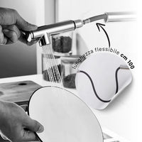 Miscelatore lavello cucina damasco con doccetta estraibile canna orientabile *** finitura- nero opaco, confezione 1