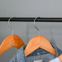 Stand Appendiabiti Guardaroba, Stile Contemporaneo, 2 Ripiani, in MDF e Acciaio, 64L x 43l x 149H cm, Nero