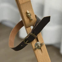 Cavalletto per Pittura Salvaspazio in Legno di Faggio con Altezza e Angolazione Regolabile, 93x84x183 cm