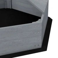 Sabbiera per Bambini 3-8 Anni a forma di Barca, in Legno di Abete e Poliestere, 190x90x138 cm