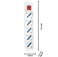 Multipresa elettrica ecova 5 ingressi universali 10/16a colore bianco