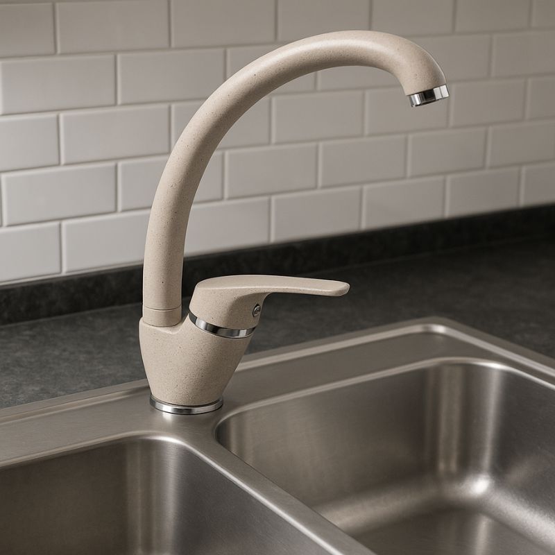 Ogomondo miscelatore oslo orientabile ottone colorato per lavello cucina *** finitura- avena 3, confezione 1