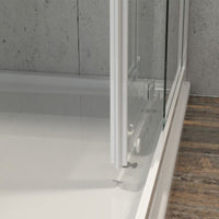 Box cabina doccia angolare con due ante scorrevoli in cristallo temprato trasparente *** misure 66.5-69.5x66.5-69.5xh...