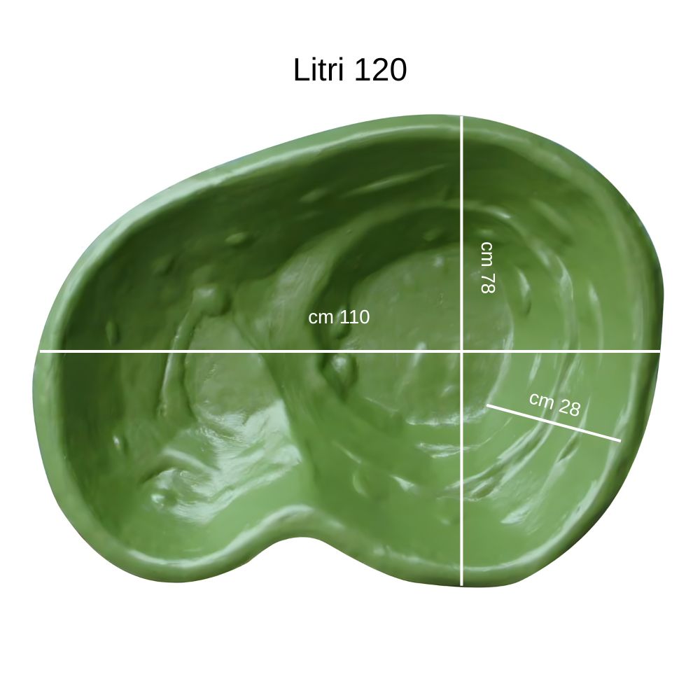 Laghetto da giardino caldonazzo litri 120 dimensioni 110x78xh28