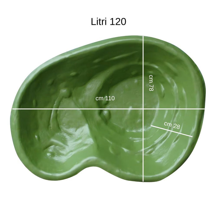 Laghetto da giardino caldonazzo litri 120 dimensioni 110x78xh28