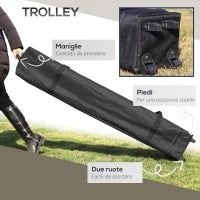 Gazebo Pieghevole 4x4 con Borsa da Trasporto, Picchetti, Funi e Sacchi di Sabbia Inclusi, 392x392x283 cm, Grigio