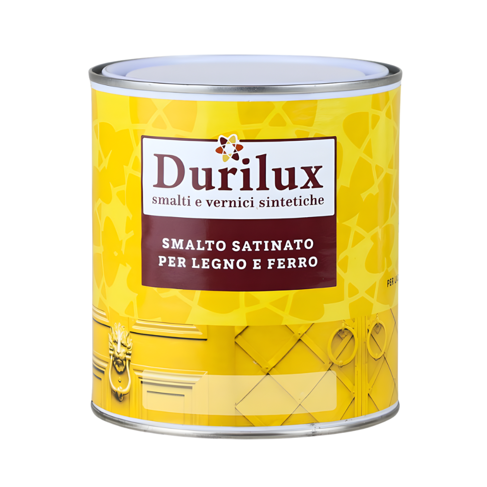 Durilux smalto sintetico satinato per legno e ferro *** formato 0,375 l, colore- nero, confezione 1