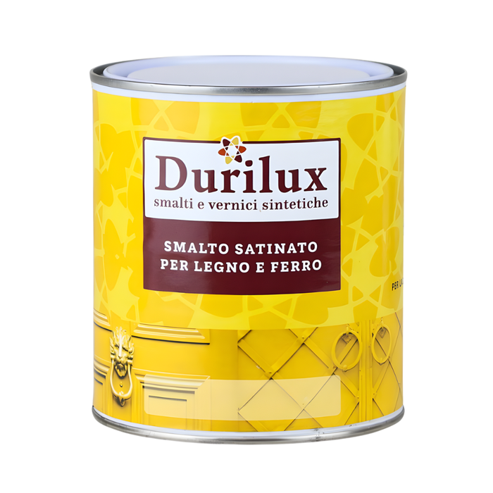 Durilux smalto sintetico satinato per legno e ferro *** formato 0,375 l, colore- nero, confezione 1