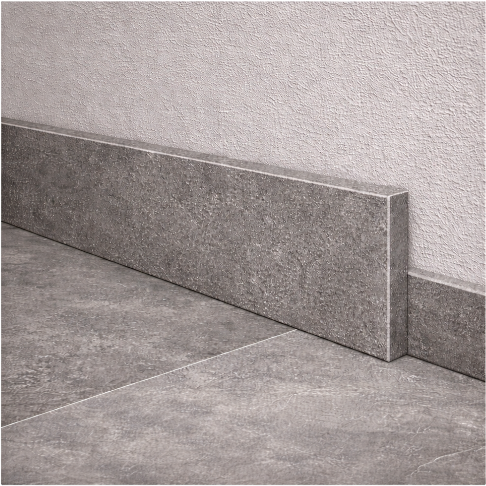 Battiscopa gres porcellanato 120x6 cm london grey s.agostino rettificato effetto pietra r11 opaco