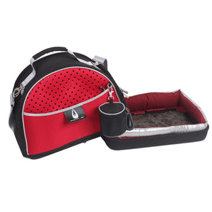 Zu e lu borsa per cani 3 in 1 alexia small cuccia cuscino max 4 kg