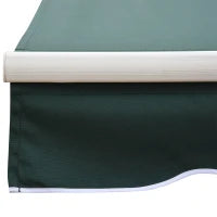 Tenda da Sole a Bracci 2.5x2m Avvolgibile Manuale in Alluminio e Poliestere Verde